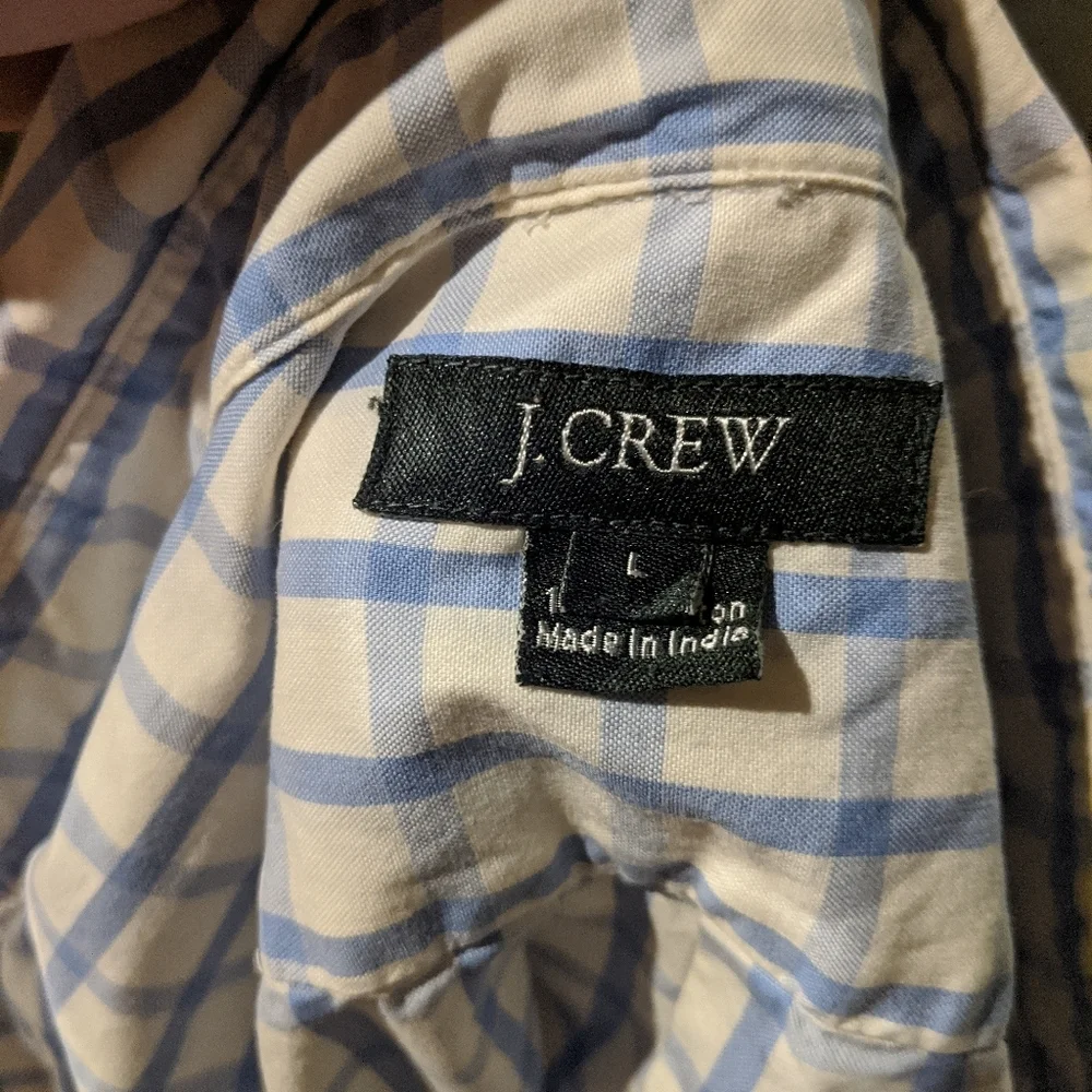 J.Crew Button Up Plaid Shirt size L